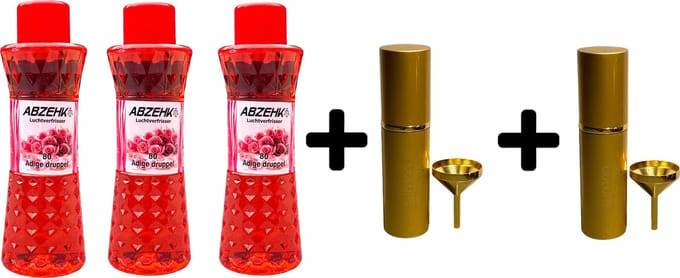 Abzehk Eau de Cologne Adige Druppel 400ml 3x + Parfumverstuiver 2x