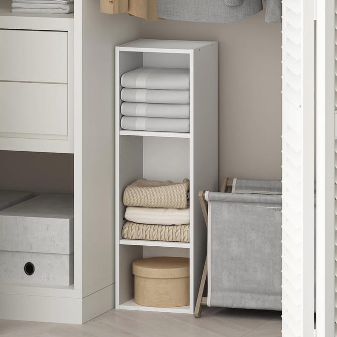 Multifunctionele 3-Tier Kleding en Kast Organizer Plank - Wit