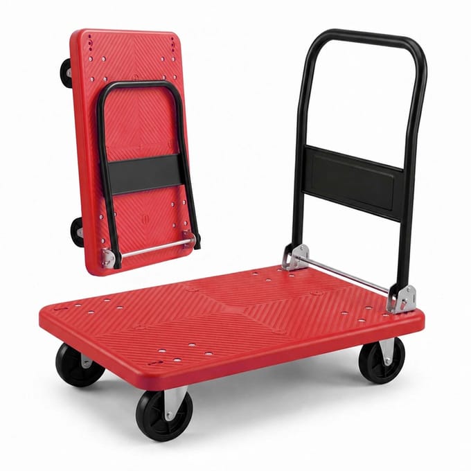 Transportwagen - rood - 300 kg - met wielen