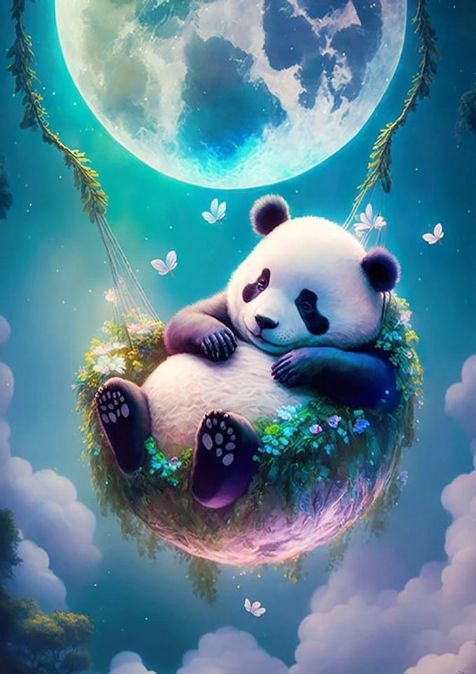 Diamond Painting Serie - Panda Schilderij - 30x40cm