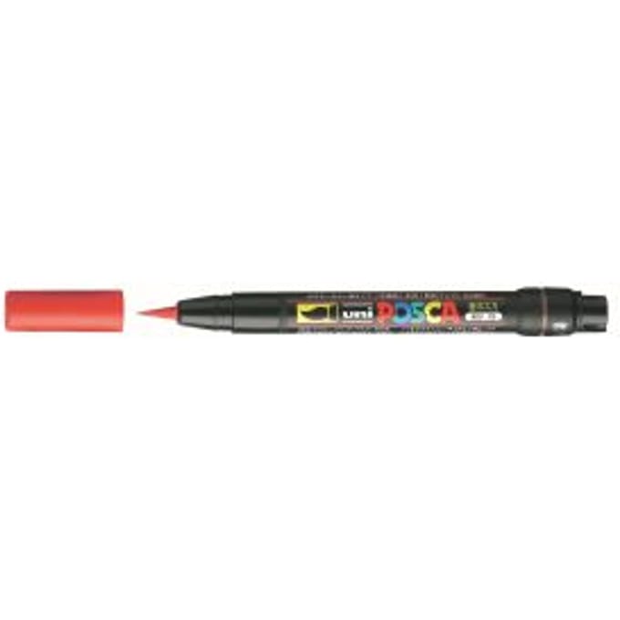 Paintmarker Uni POSCA PCF350 Brush 1-10mm rood
