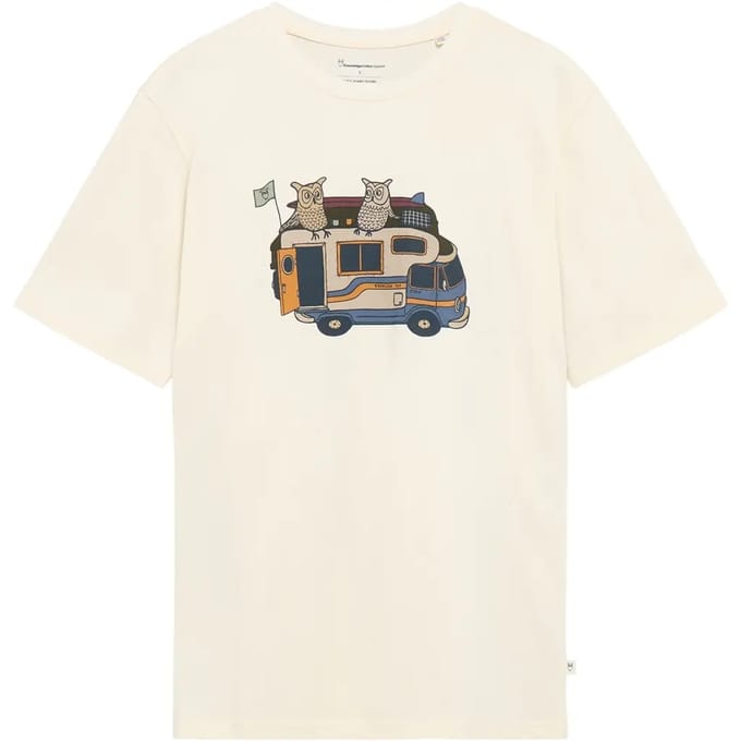 T-shirt met opdruk op de voorkant van katoen KnowledgeCotton Apparel