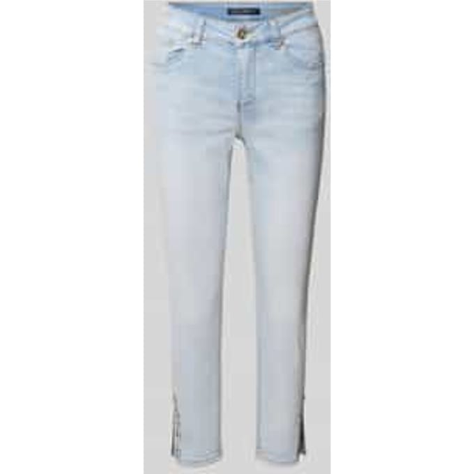Slim fit jeans met viscose in verkorte pasvorm