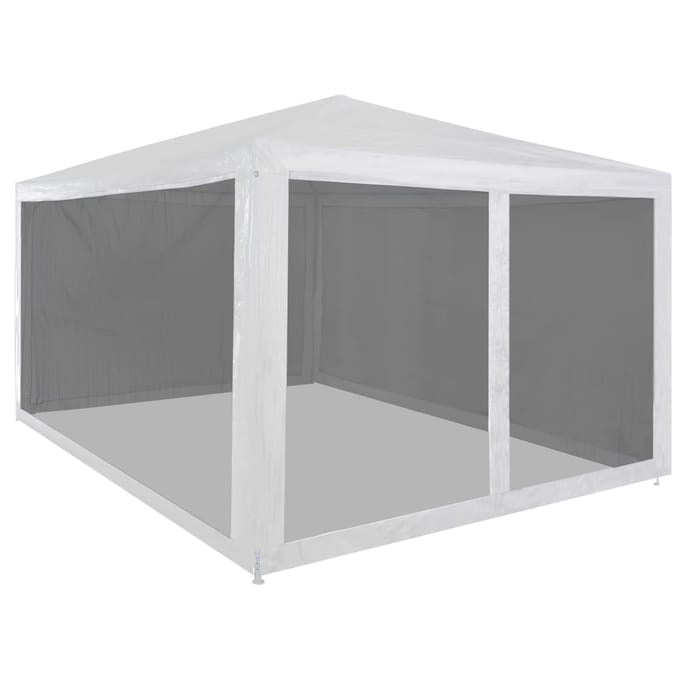 vidaXL - Partytent - met - 4 - mesh - zijwanden - 4x3 - m