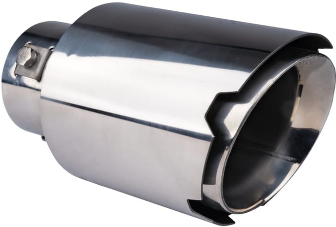 AMiO Uitlaat Einddemper Sierstuk Chrome RVS 43-56mm - Universele Uitlaat Tip Koppelstuk 89mm