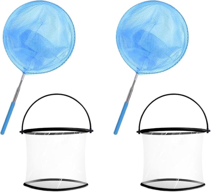 Schepnet Vlinders - Insectennet Kinderen - Buiten Ontdekken - Uitschuifbaar Handvat - Verstelbaar 85cm