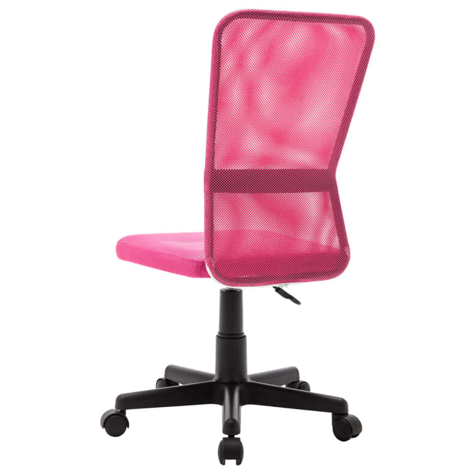 vidaXL - Kantoorstoel - 44x52x100 - cm - mesh - stof - roze