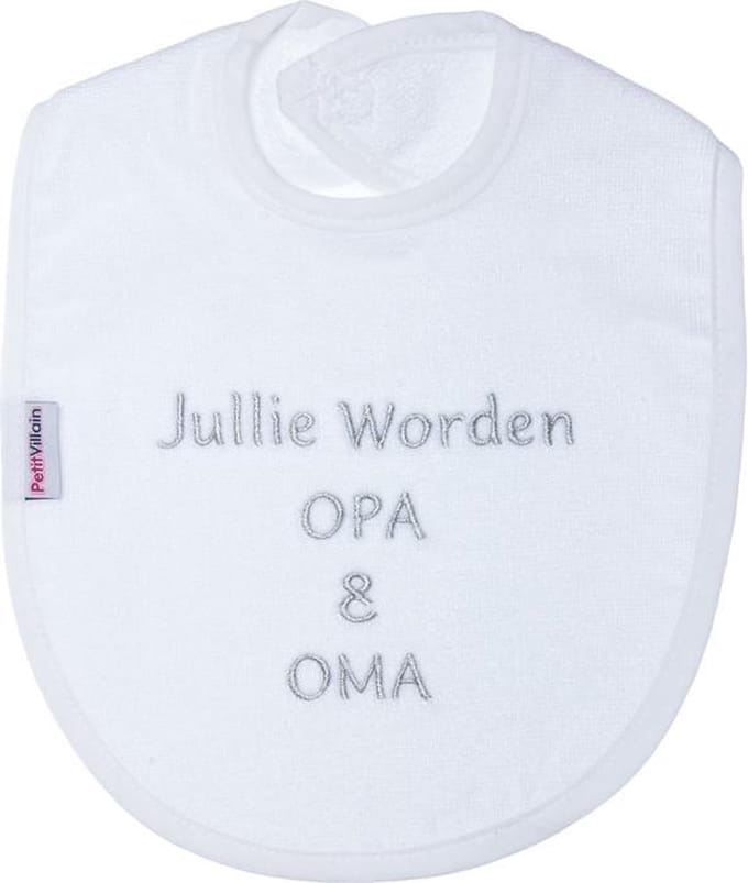 Petit Villain Wit 'Jullie Worden Opa & Oma' Slab