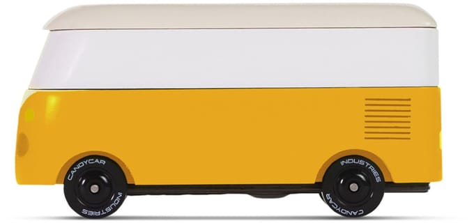 Candylab speelgoedauto - VW Bus T2 Geel - Candycar World.