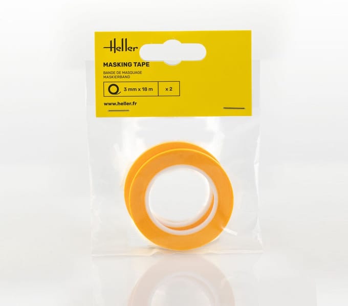 Heller Tape - 99011 Hobby Maskingtape 3 mm x 18 m - 2 stuks Tape