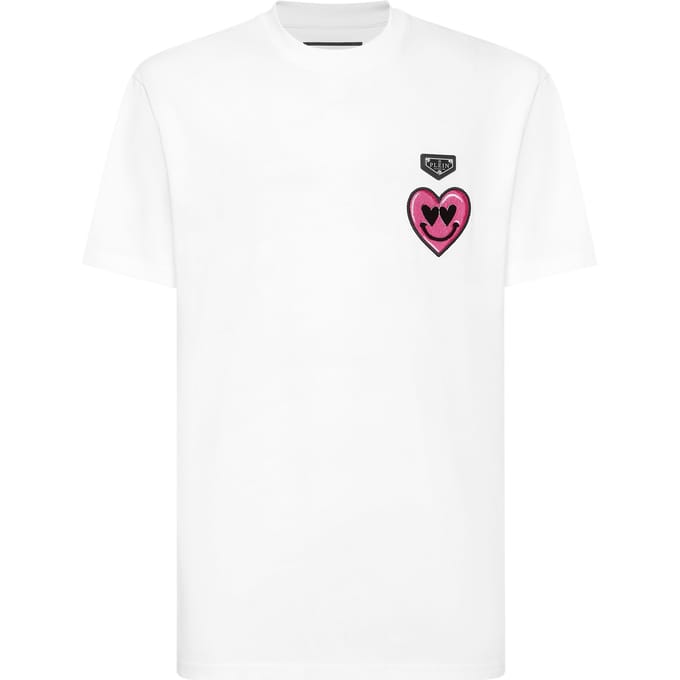 Ronde Hals T-shirt Glimlach