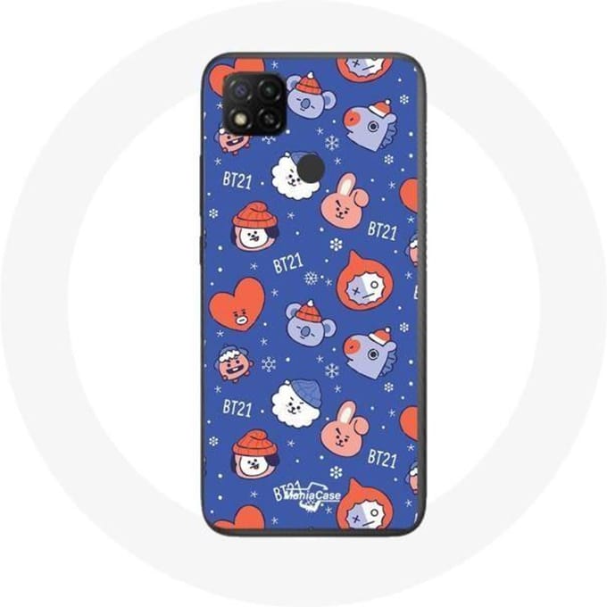 Coque pour Xiaomi Redmi 9C BTS Bangtan Sonyeondan BT21 Noël 2023