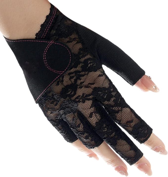 Biljarthandschoen Linkshandig - Poolhandschoen Dames - Precisie Spel - Antislip Siliconen - Ca 17 cm - Roze