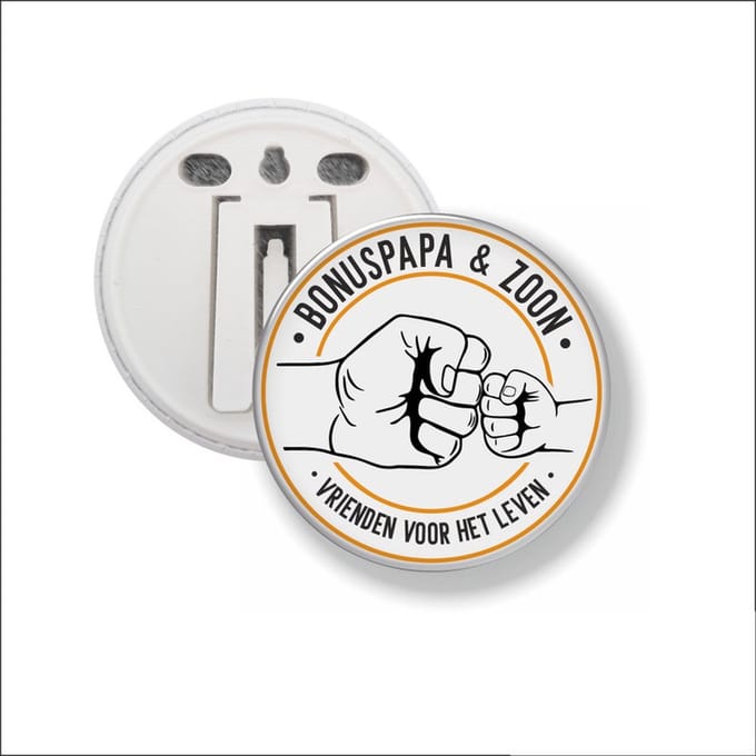 Button Met Clip 58 MM - Bonuspapa & Zoon