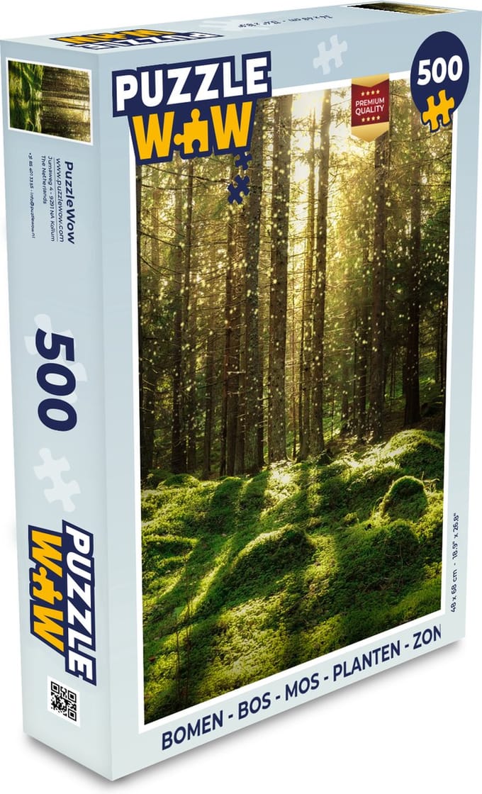 Puzzel Bomen - Bos - Mos - Planten - Zon - Natuur - Legpuzzel - Puzzel 500 stukjes