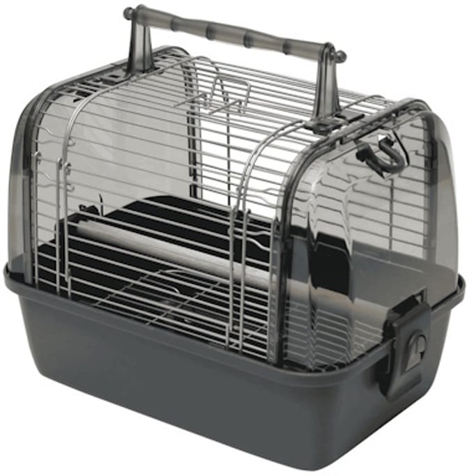 @Pet Transportkooi Vogel Donkergrijs
