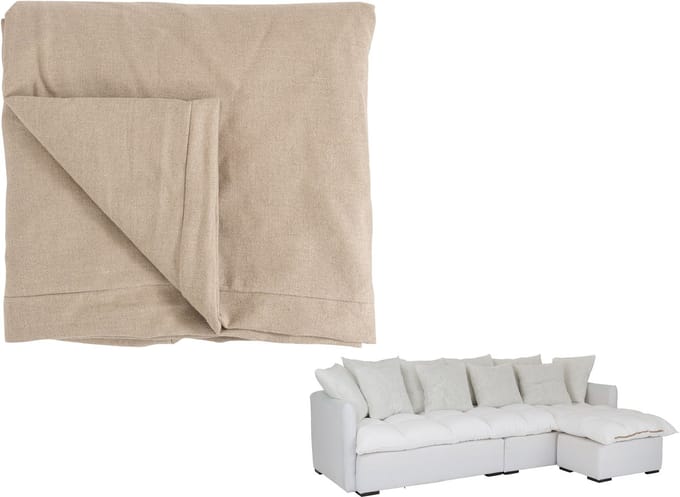 J-Line zetelhoes Beach - textiel - beige