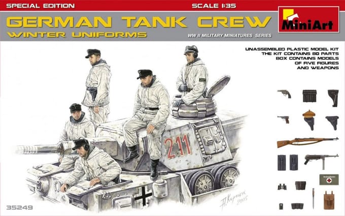MiniArt Modelbouwpakket Militaire voertuigen - 35249 German Tank Crew Winter Uniforms - Special Edition Plastic - 1:35 - Modelbouw