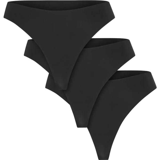 Urban Classics - Lasercut Tanga 3-Pack String - M - Zwart