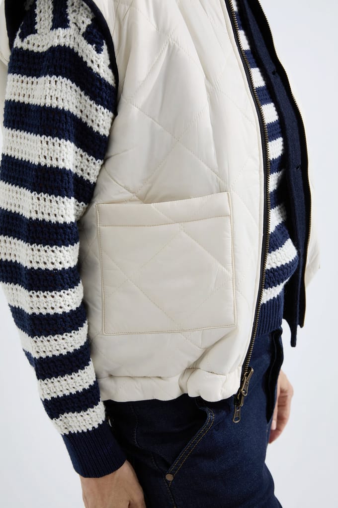 Josephine & Co Alex Jacket Navy Maat: 40 | Gilets Outlet | Dames | Wit