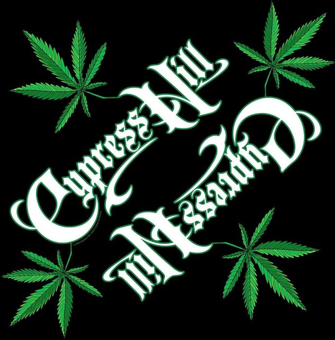Cypress Hill - Logo/Leaf Bandana - Zwart