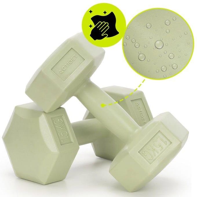 Actiget® Dumbbell Set - 1,5 KG - Groen - Oefengewichten