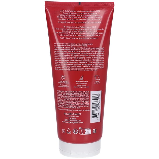 Roger & Gallet Gingembre Rouge Wellbeing Shower Gel Gingembre Rouge