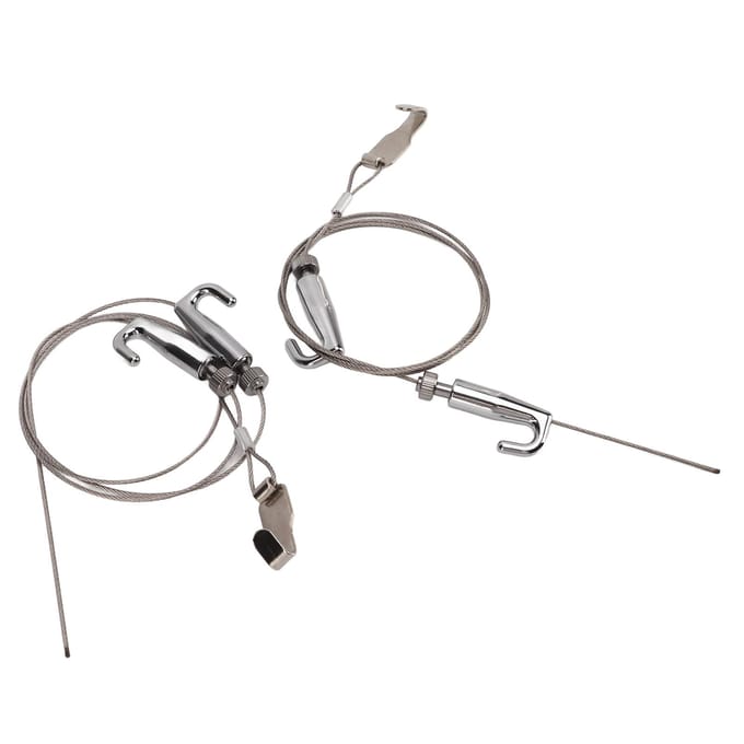 2 stuks Schilderijrail Ophangsysteem Professionele Verstelbare Schilderij Ophangdraad Kit voor Tentoonstelling 1m / 3.3ft