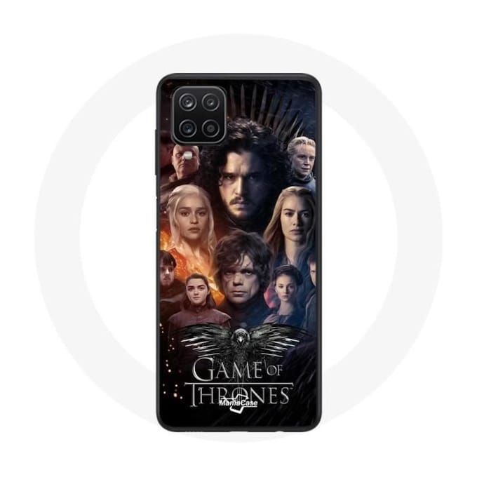 Coque pour Samsung Galaxy A12 Game of Thrones Saison 8 Le Trône de Fer L'affiche de L'équipage Logo