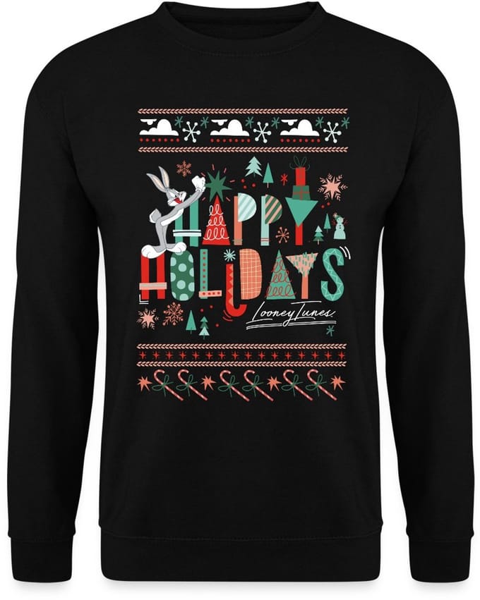 Looney Tunes Prettige Feestdagen Kerstmis Sweater Heren