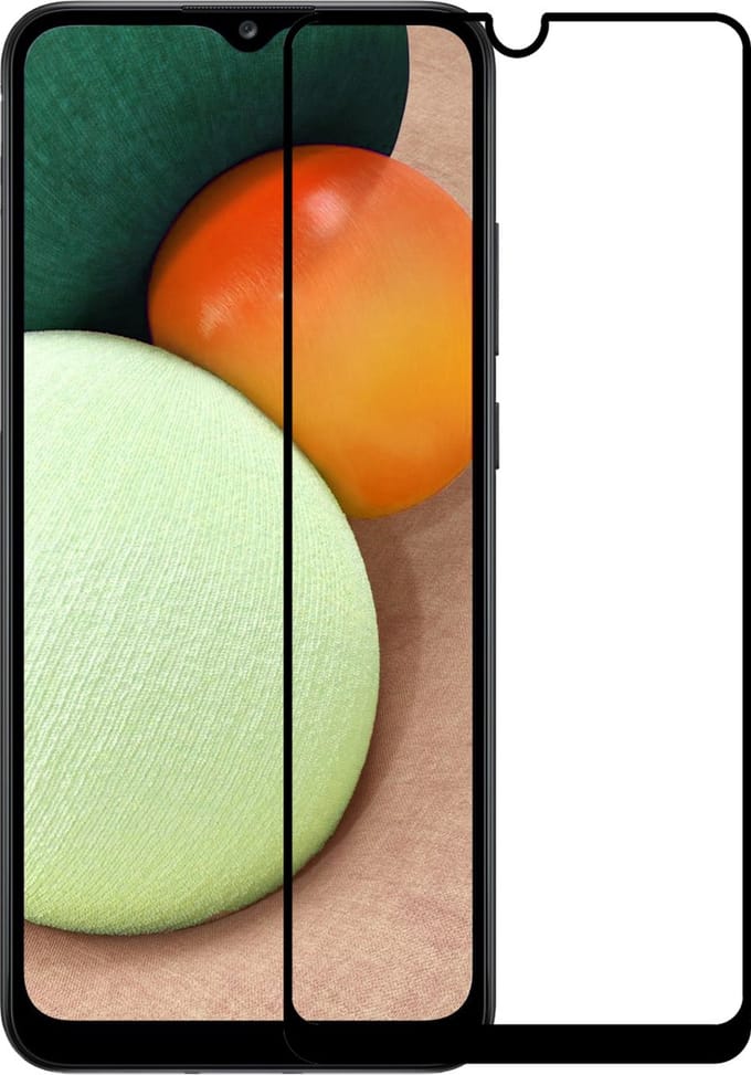 Screenprotector - Geschikt voor Samsung Galaxy A02s - Full Cover - Gehard Glas - Beschermglas - Tempered Glass - Screen Protector