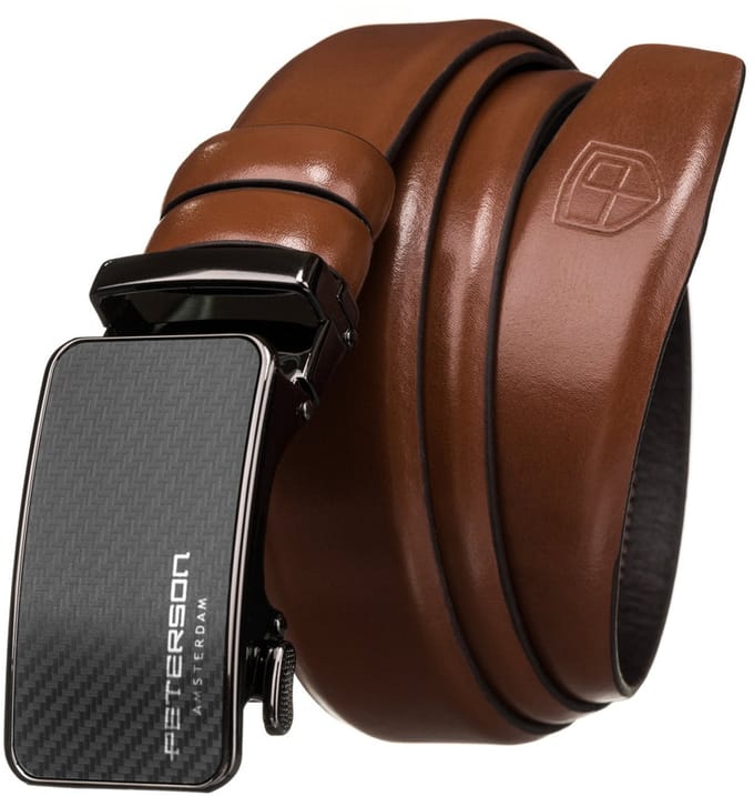 Peterson - Lederen Brede Riem Met Automatische Gesp - 85cm