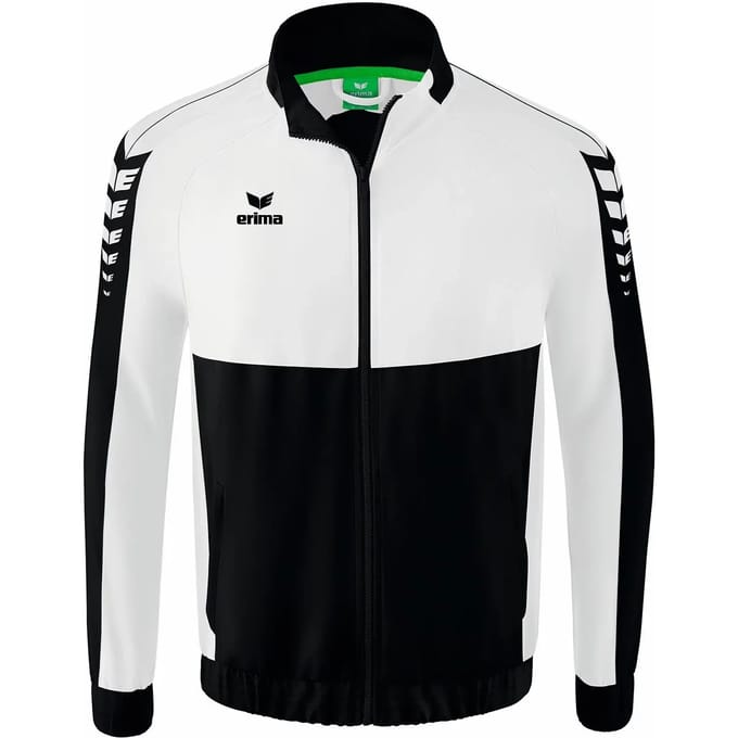 Erima Six Wings Presentatiejack Kinderen - Wit / Zwart | Maat: 152