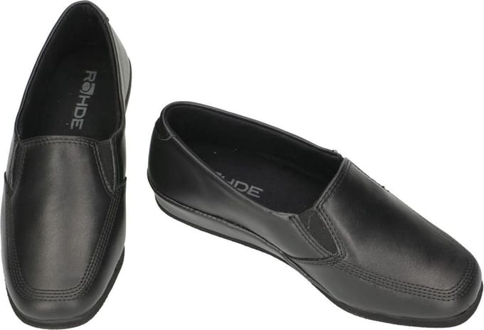 Rohde -Dames - zwart - pantoffels - maat 36.5