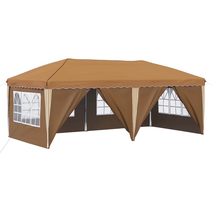 vidaXL - Pop-up - Feesttent - 575 - x - 288 - x - 245 - cm - Beige