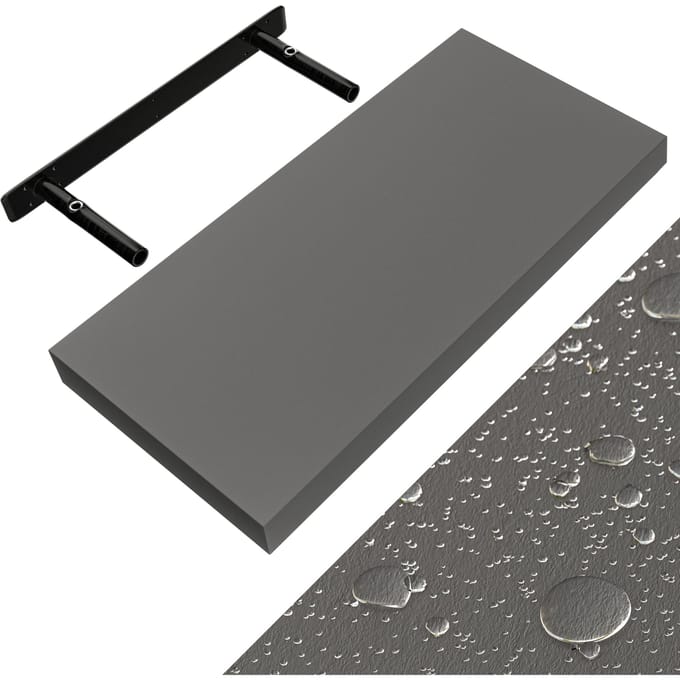 Casaria Wandplank Zwevend - 50 cm/15kg Belastbaar - Mat Grijs