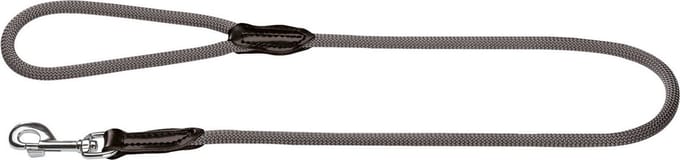 Hunter Looplijn Freestyle Nylon Rond Grijs - Hondenriem - 110x1 cm