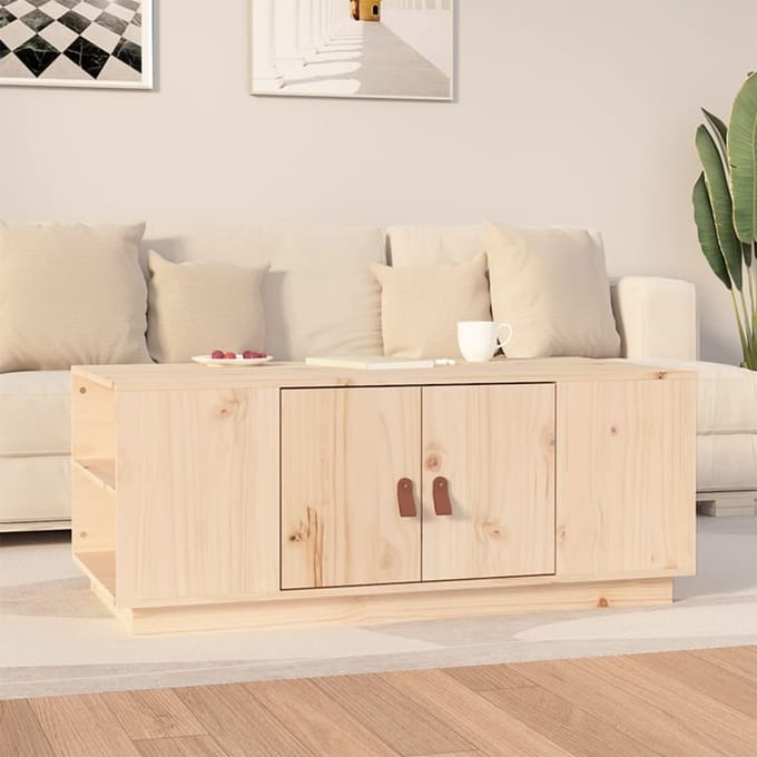 vidaXL - Salontafel - 100x50x41 - cm - massief - grenenhout