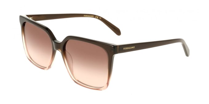 Ferragamo SF2102S Transparent brown gradient 57/16/145 WOMAN Zonnebrillen