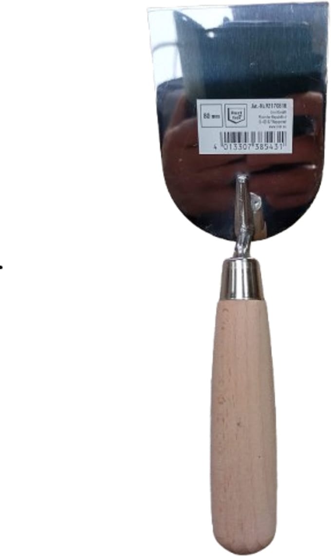 Metsel troffel 80mm breed roestvrijstaal