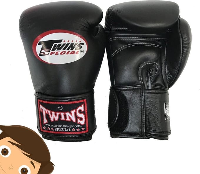 Twins Special BG-N Bokshandschoenen – Echt Leer – Sparring & Training – Zwart – 14 oz