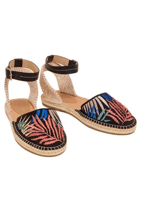 White Stuff Honeysuckle Leaf Espadrille Black Taglia: 3 | Espadrillas Outlet | Donna | Nero