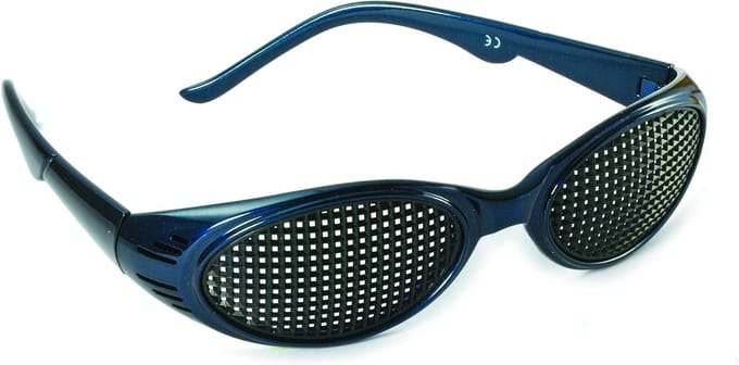 Rasterbril - Gatenbril - Oogtraining Ontspanning - Vierkant Raster - Breedte 146 mm - Blauw