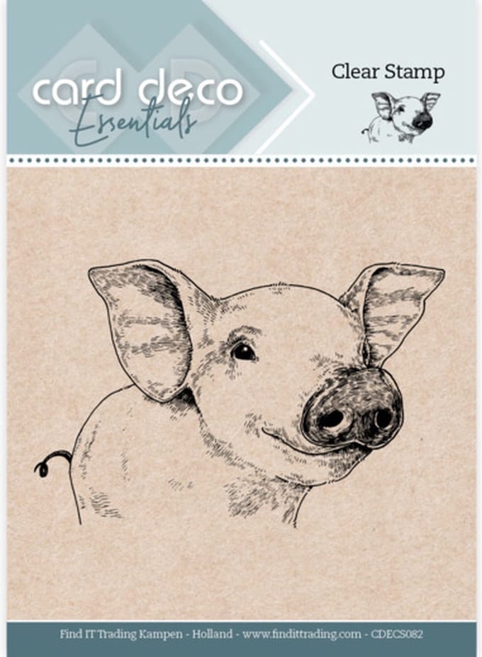 Card Deco Essentials Clear Stamps - Pig CDECS082