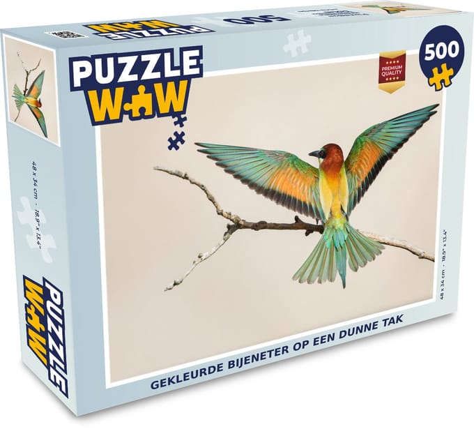 Puzzel Vogel - Tak - Groen - Legpuzzel - Puzzel 500 stukjes