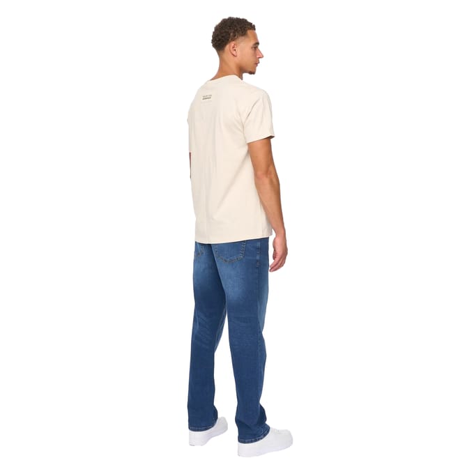 Duck and Cover Mannen Primatic T-Shirt (Off White)