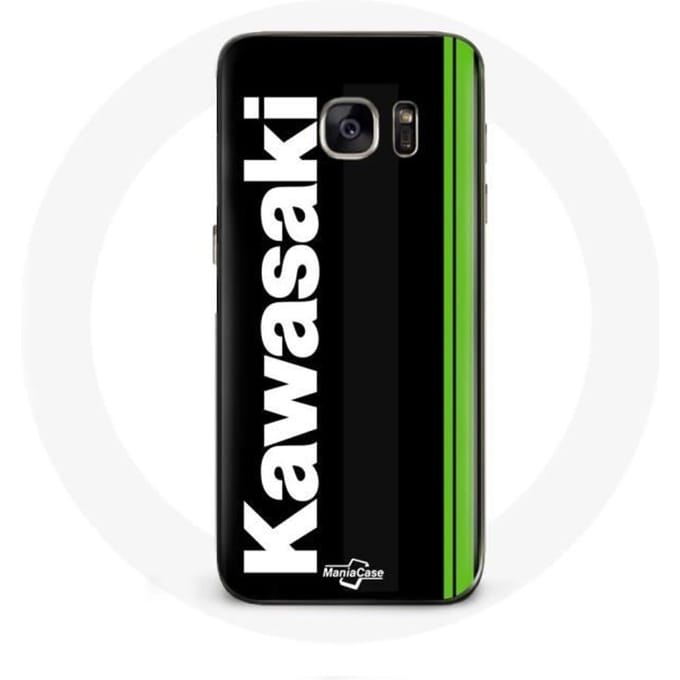 Coque - Kawasaki - Galaxy S7 - Souple - Noir - Logo
