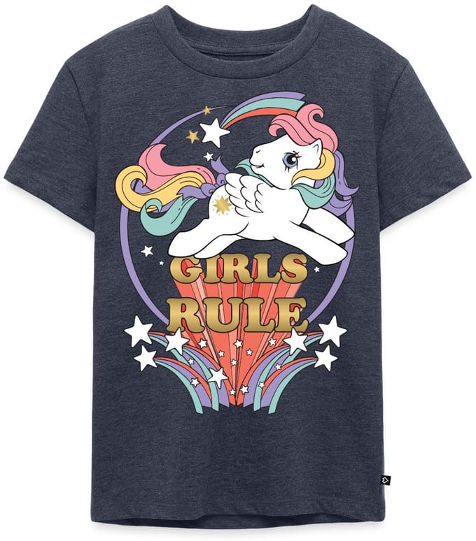 My Little Pony Retro Girls Rule Statement Premium T Shirt Kinderen