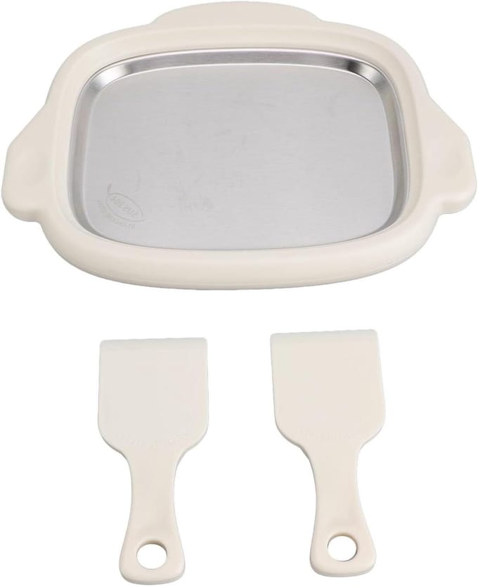 IJsmaker - Yogurt Maker - Desserts Maken - Roestvrij Staal - 2 Scheppen - Wit