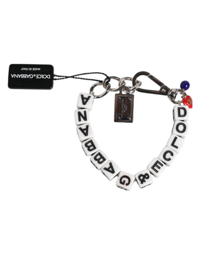 Zilveren Messing Ketting Dobbelsteen Logo Versierde Bedelarmband